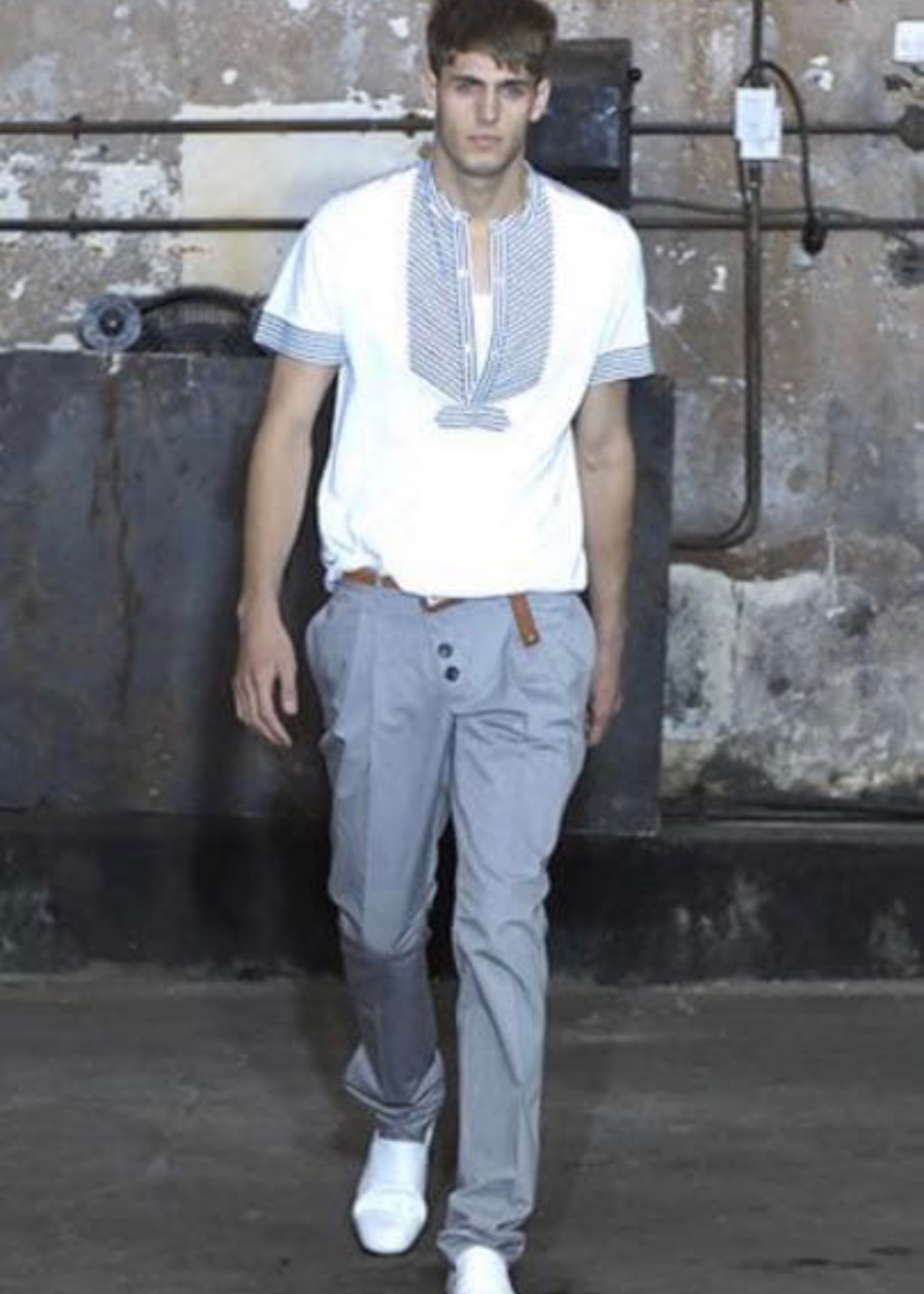 SS2008 "KRIS VAN ASSCHE" henry neck long sleeve