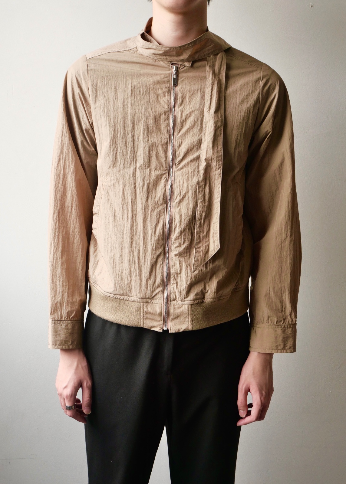 Costume National Homme skalf docking zip up nylon jacket