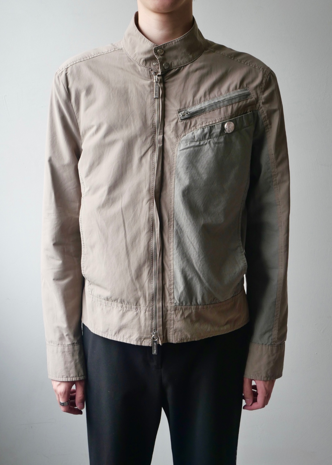 DIRK BIKKEMBERGS multi zip switching nylon jacket
