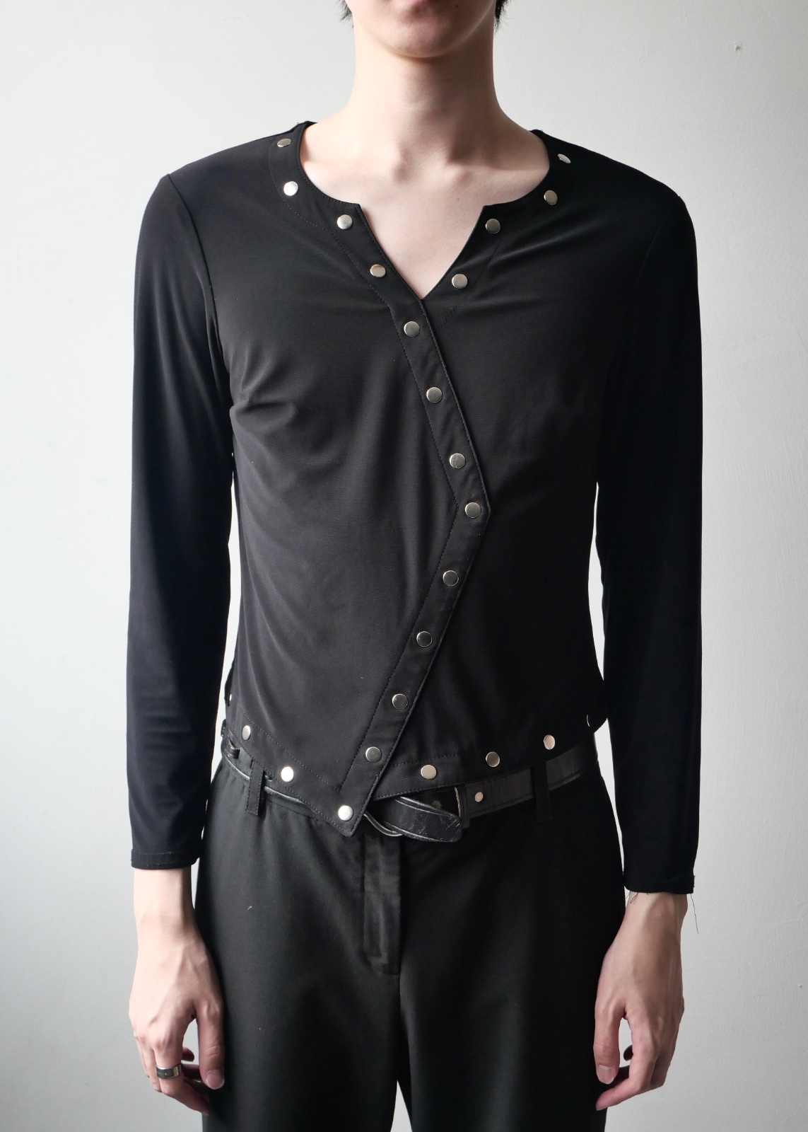 button pull over long sleeve