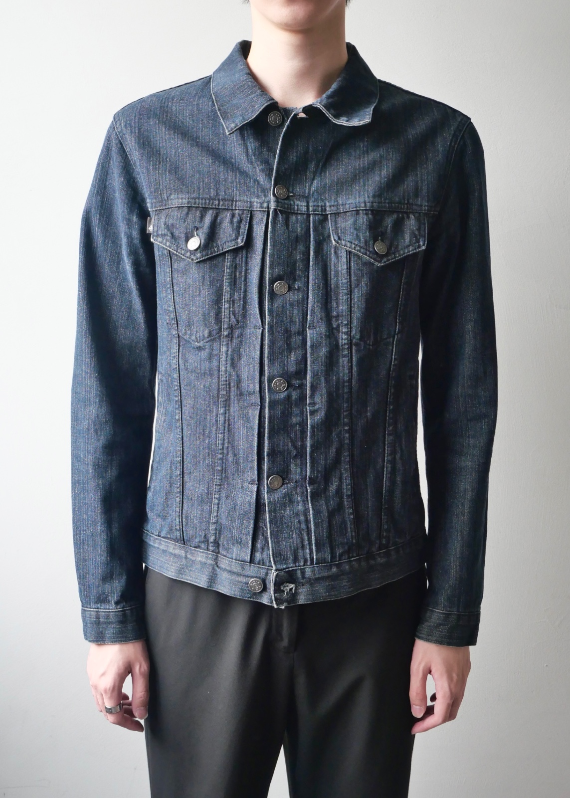 1990s or 2000s Christophe Lemaire indigo trucker jacket