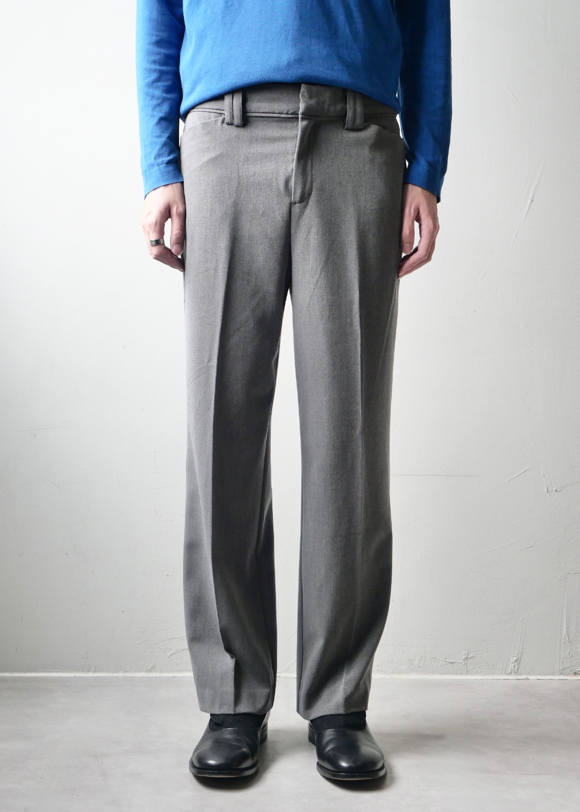 wide flare grey slacks
