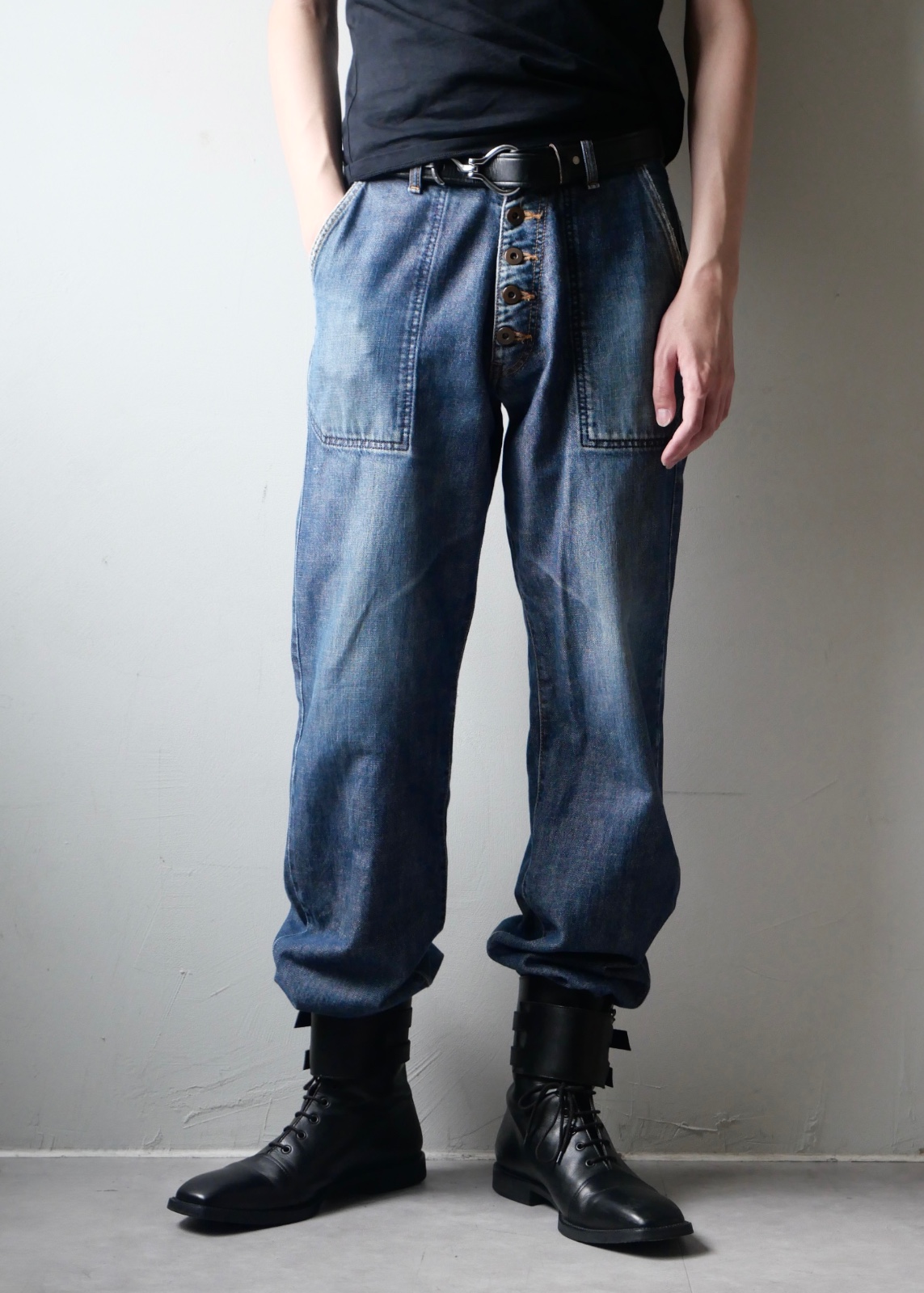 5 Button Straight Denim