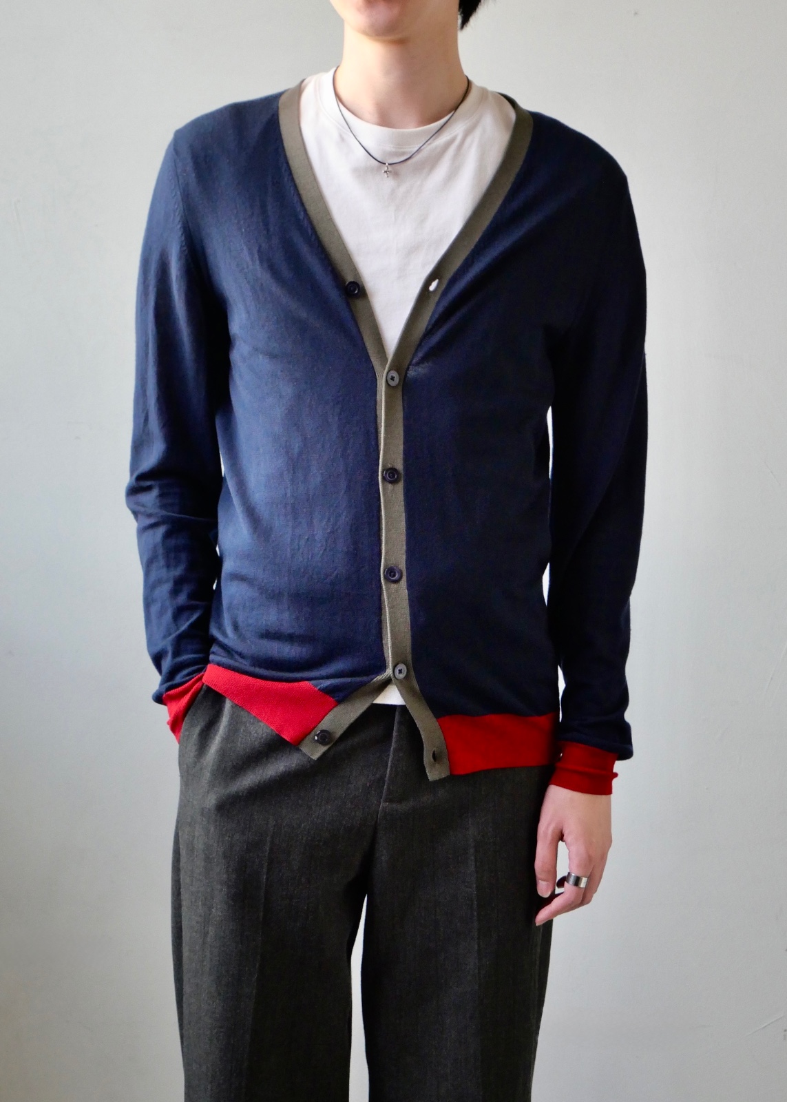 McQ alexander mcqueen  Contrast Trim Cardigan